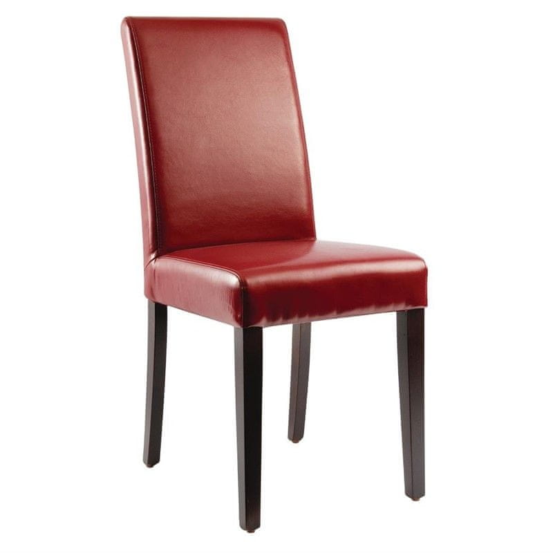 Bolero jedálenské stoličky z umelej kože červené (sada 2ks)